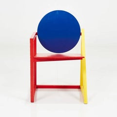 Torbon Skov for Fritz Hansen, Vio Armchair, Red, Yellow & Blue, Denmark, 1984.