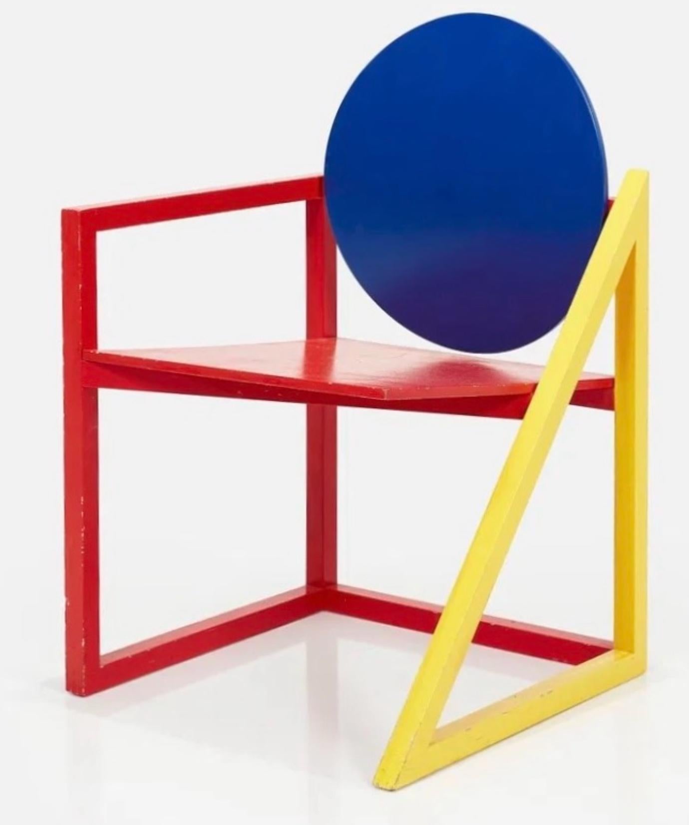 Torbon Skov für Fritz Hansen, Vio Sessel, Rot, Gelb & Blau, Dänemark, 1984. (Ende des 20. Jahrhunderts) im Angebot