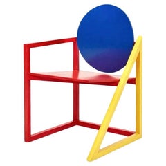 Torbon Skov for Fritz Hansen, Vio Armchair, Red, Yellow & Blue, Denmark, 1984.