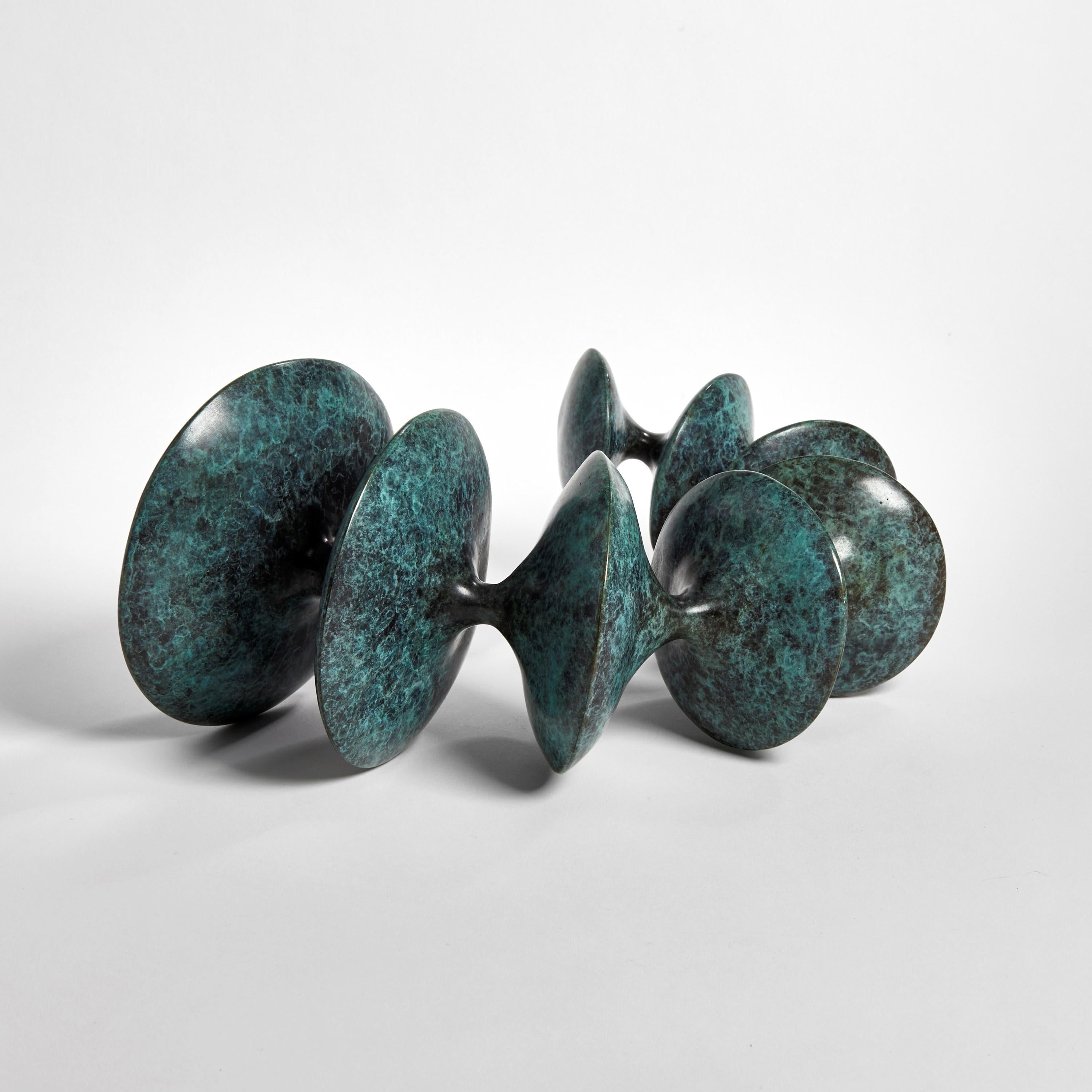 Organic Modern Torc, a limited edition patinated bronze sculpture by Vivienne Foley For Sale