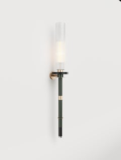 Torca I Wall Lamp in Brass, Aluminum & Fluted Glass by Studio Marine Breynaert