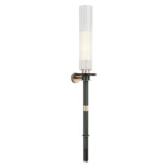 Torca I Wall Lamp in Brass, Aluminum & Fluted Glass by Studio Marine Breynaert
