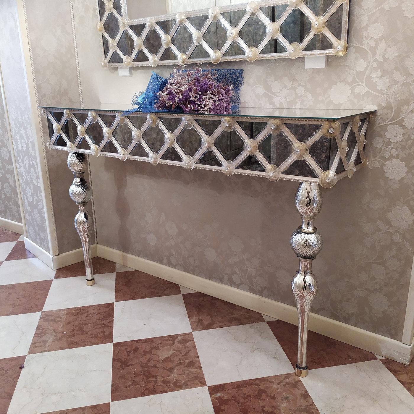 Modern Torcello Murano Glass Console For Sale