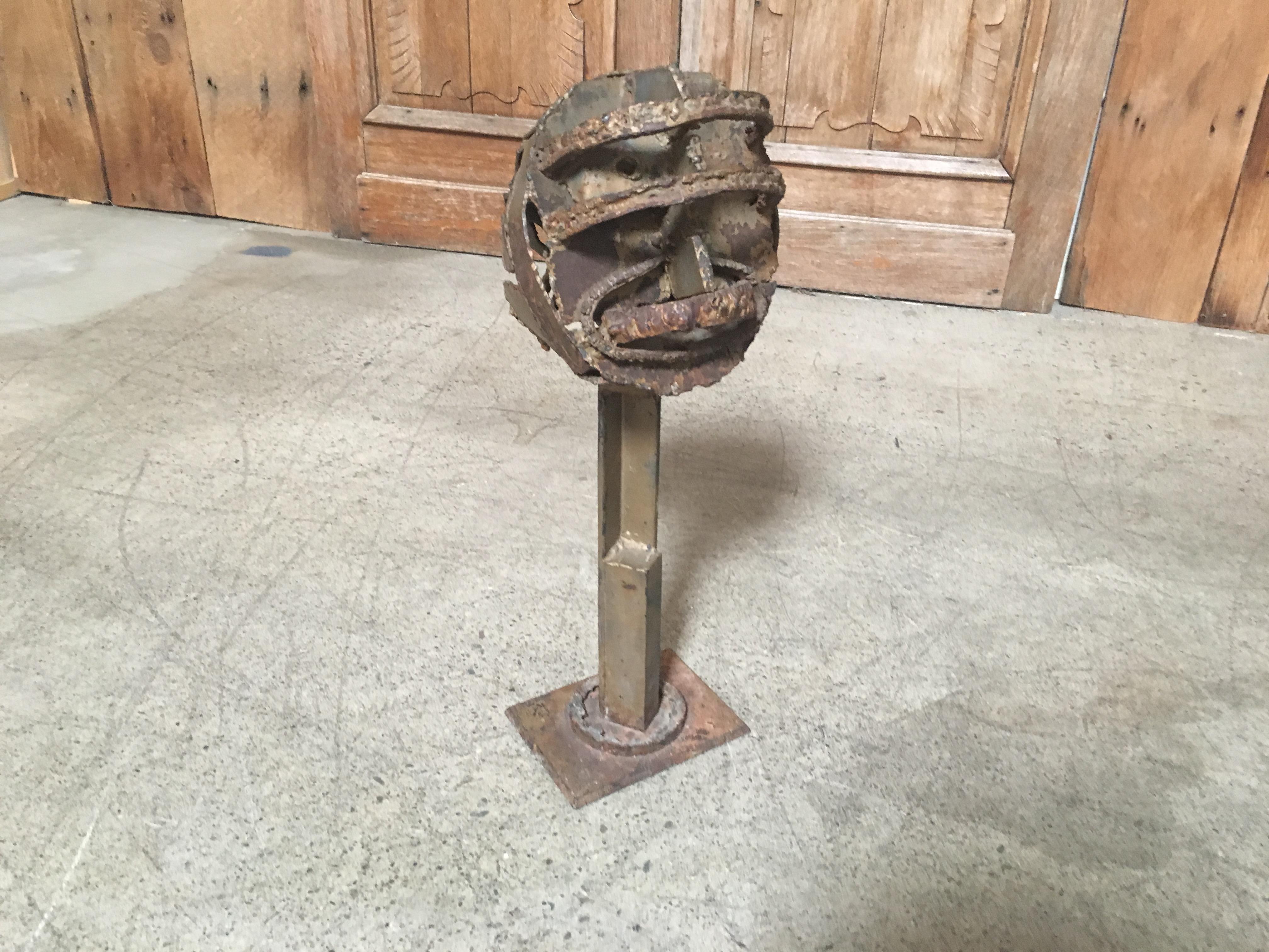 Torch Cut Brutal Sculpture In Good Condition For Sale In Denton, TX