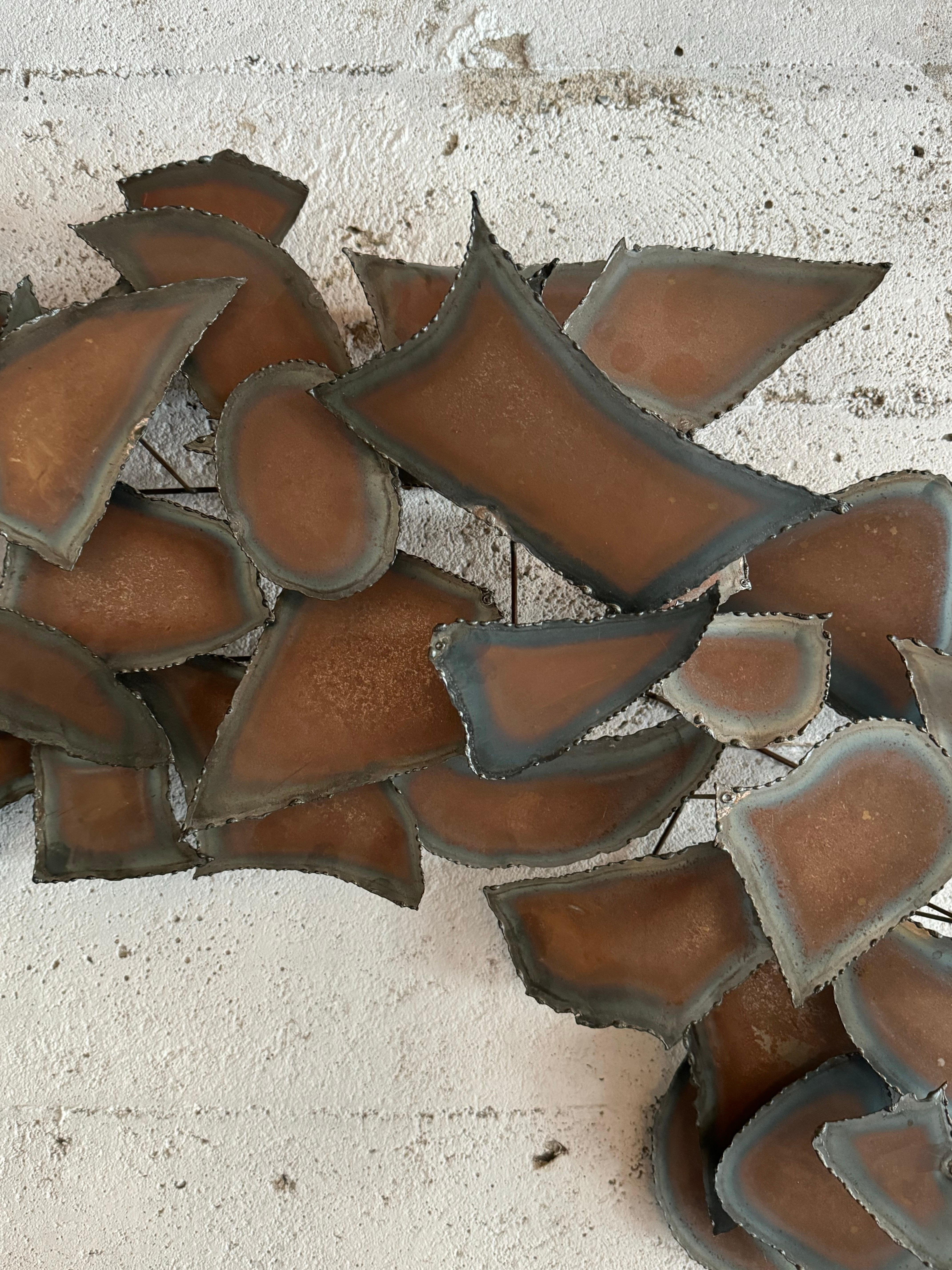 Late 20th Century Torch Cut Brutalist Abstract Wall Hanging c1970s by Chris Sorensen