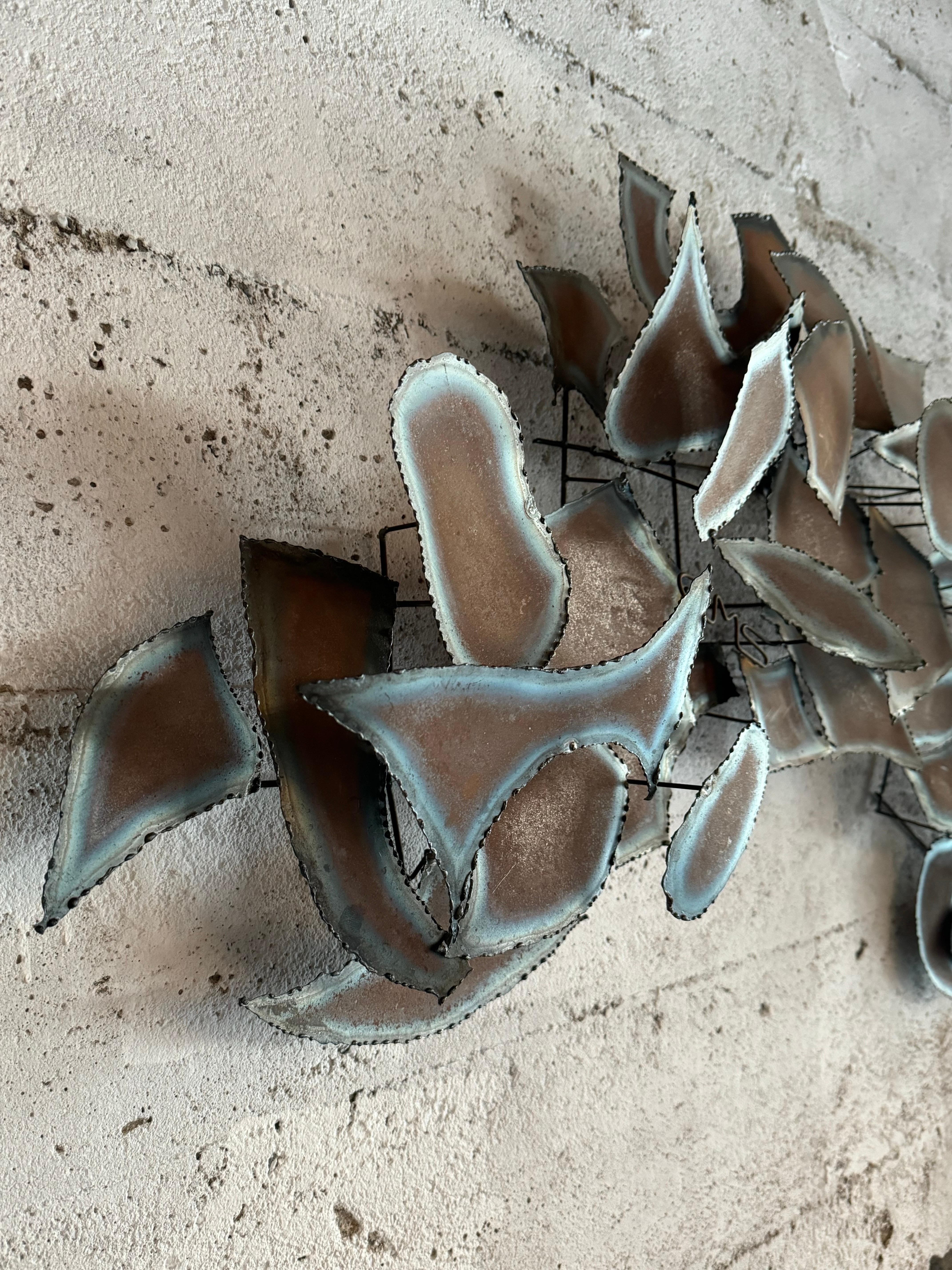Torch Cut Brutalist Abstract Wall Hanging c1970s by Chris Sorensen 1
