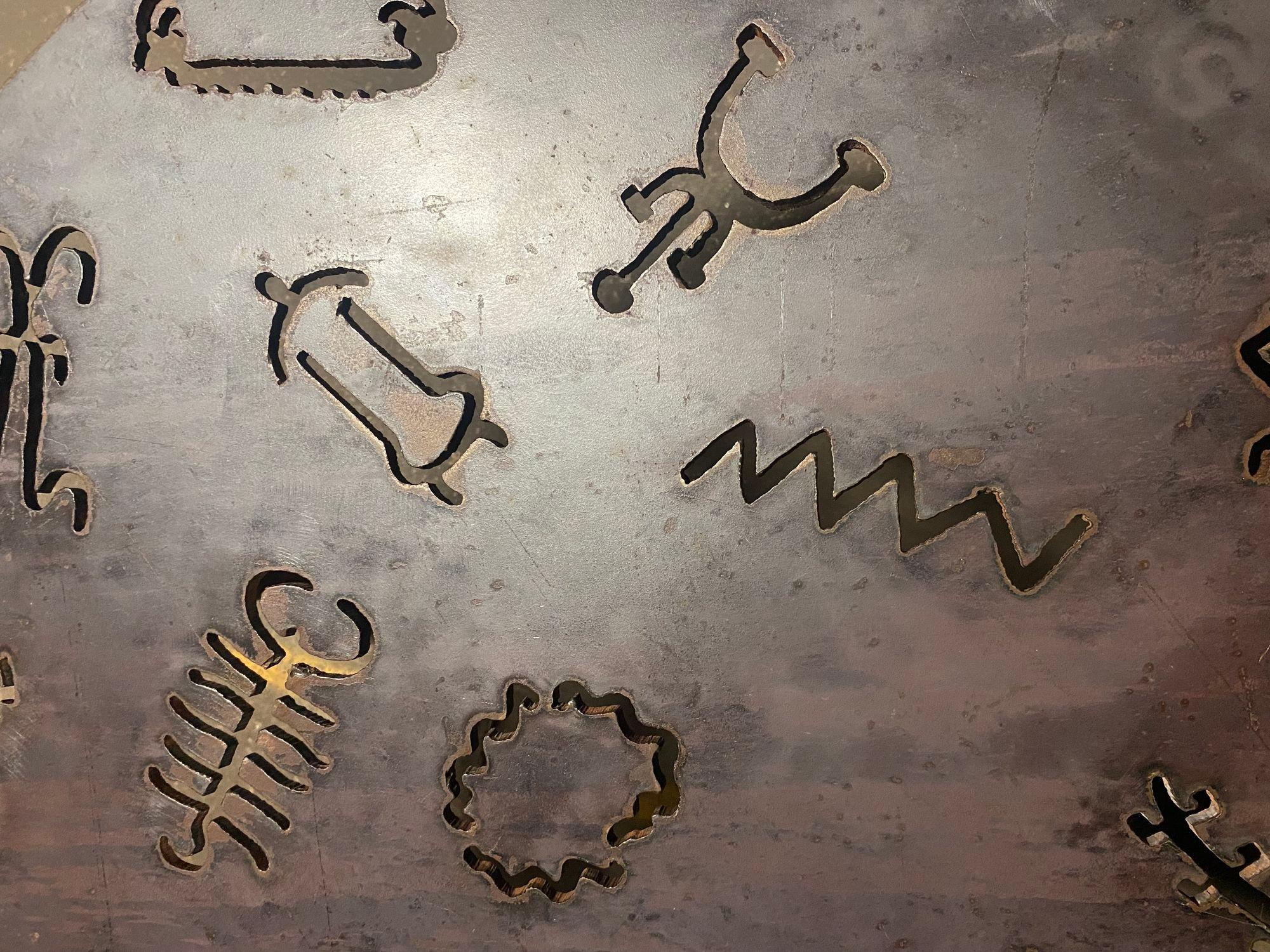 Torch Cut Brutalist Iron Cocktail Table For Sale 1