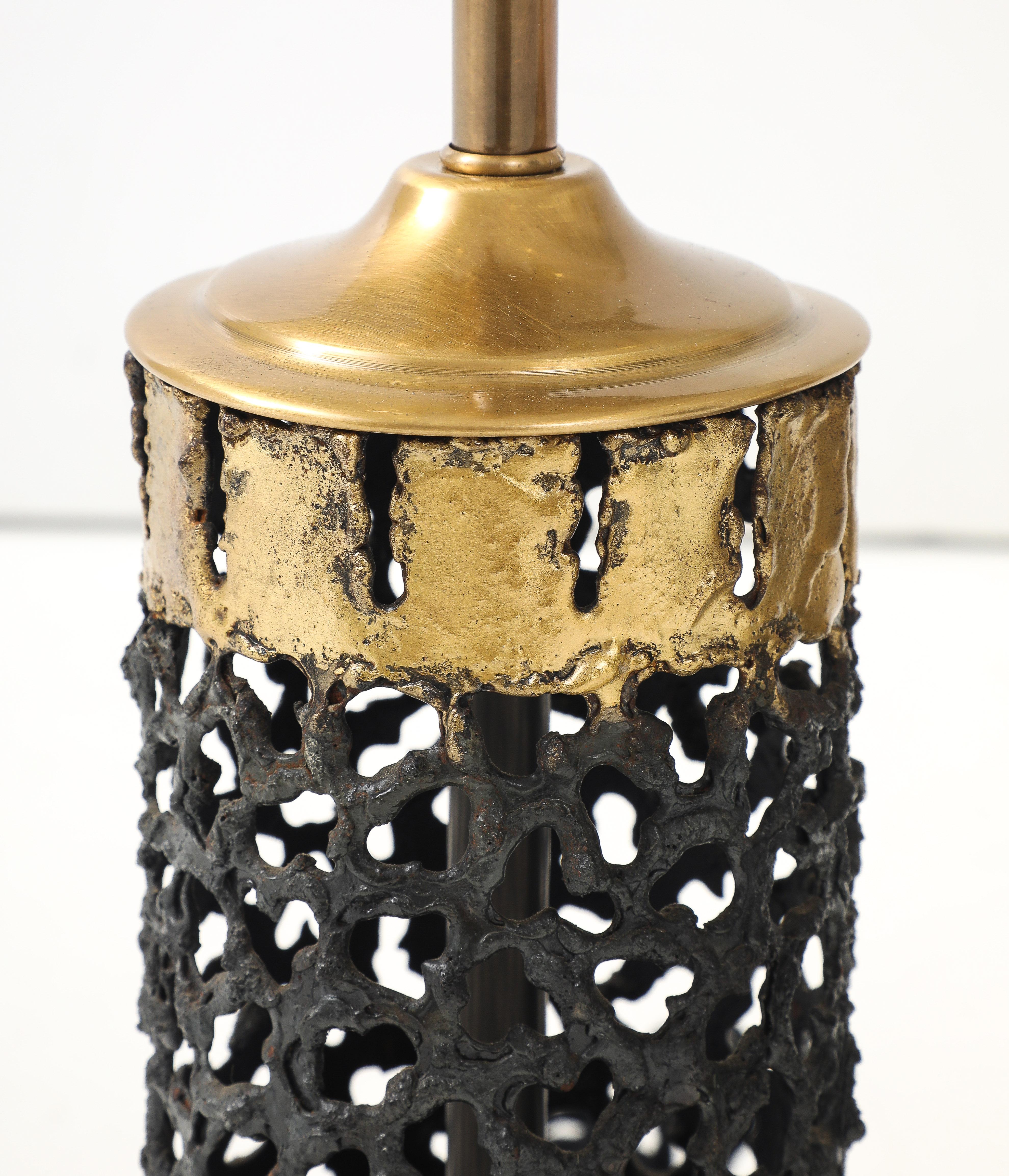 Torch Cut Brutalist Lamps For Sale 4