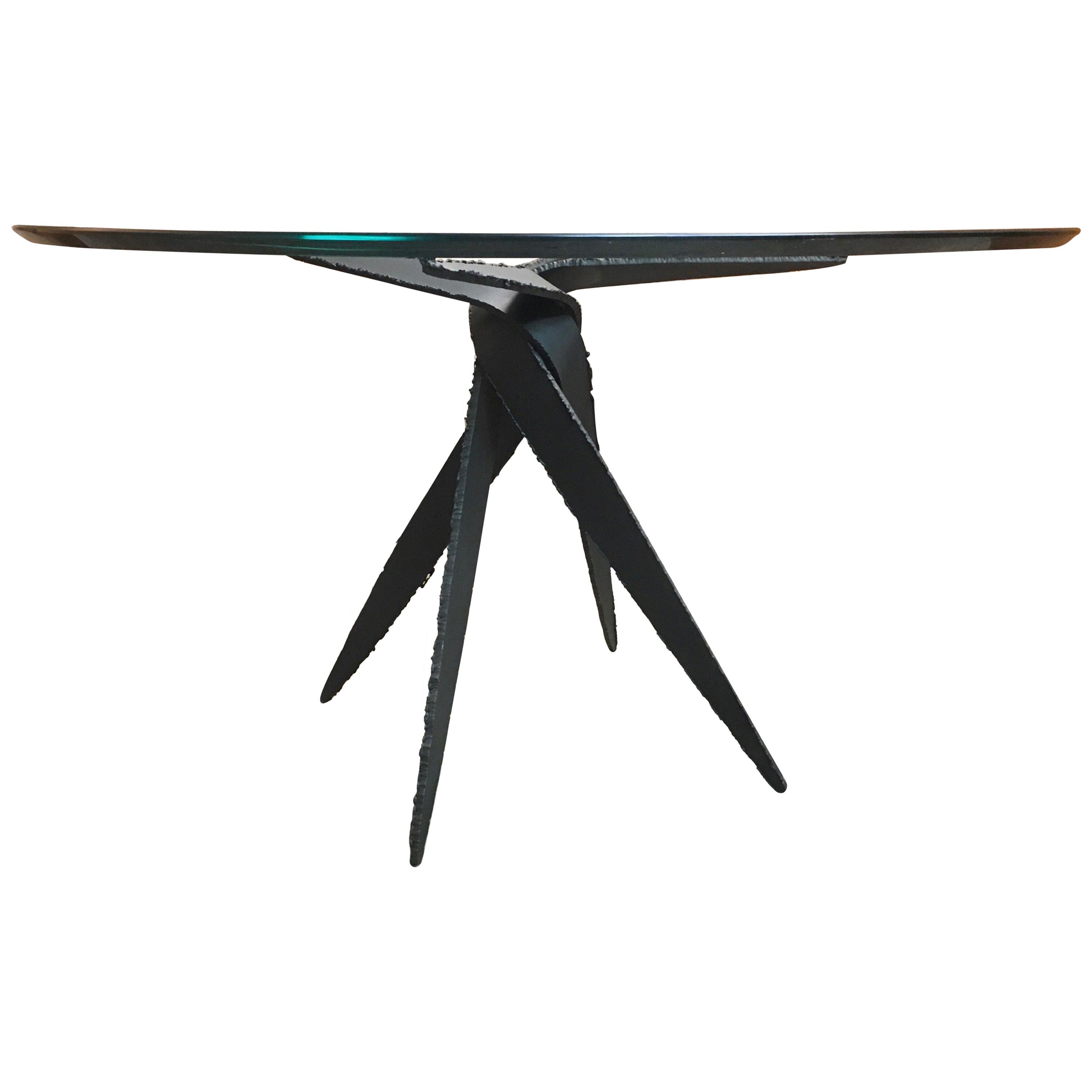 Torch Cut Steel Brutal Dining Table