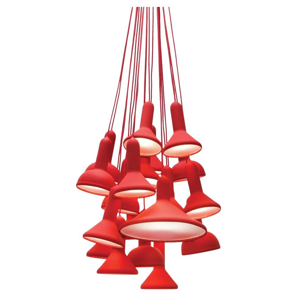 Torch Light Pendant S20 Bunch Red by Established & Sons For Sale