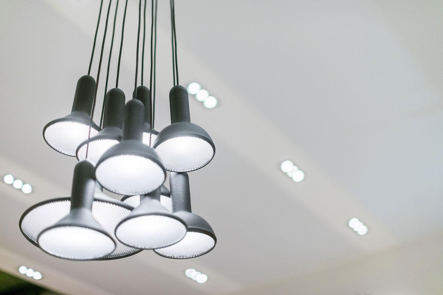 Torch Light Pendant S5 Bunch L1400 Red by Established & Sons Sylvain Willenz In New Condition For Sale In Beverly Hills, CA