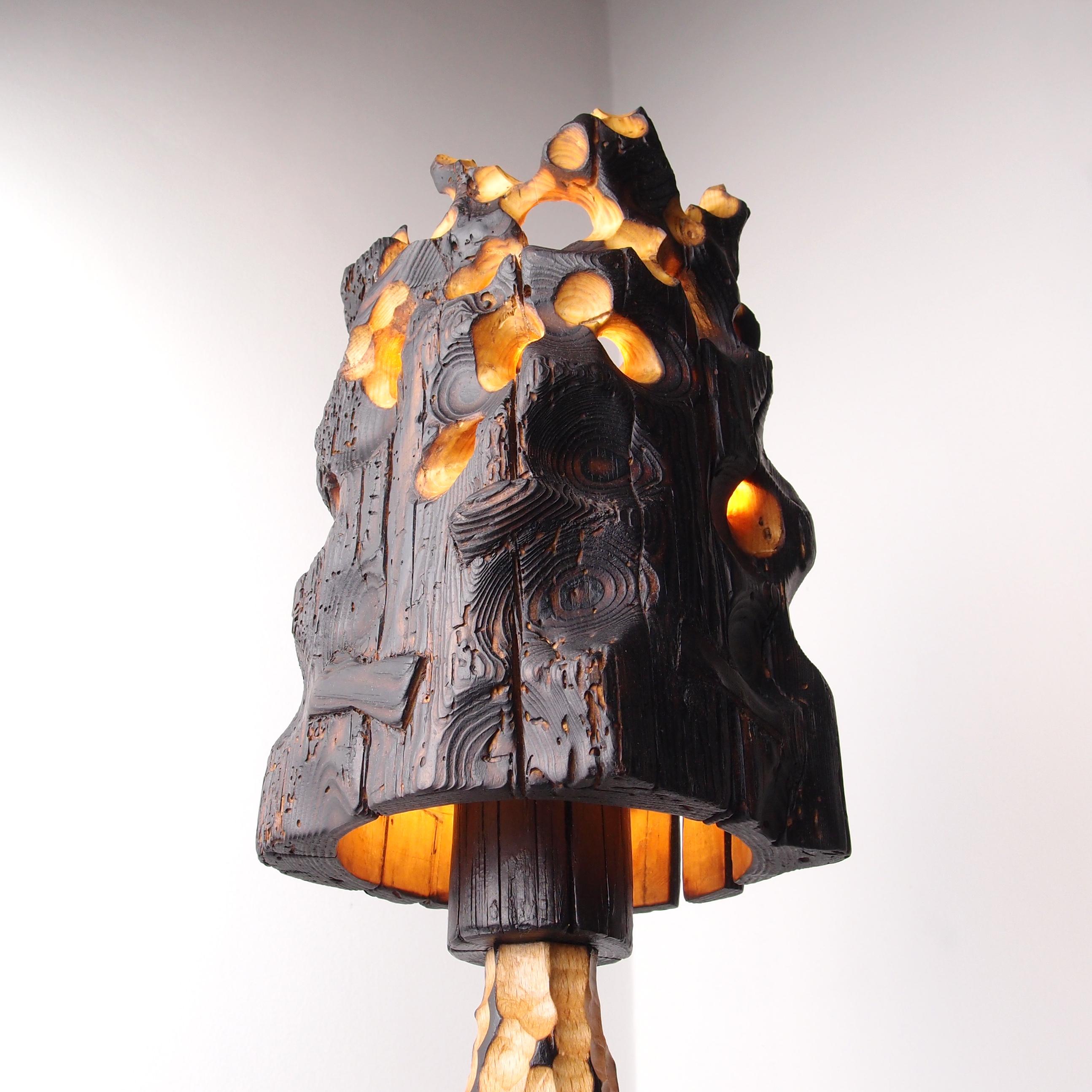 Post-Modern Torch Table Lamp by Gabor Gobi For Sale
