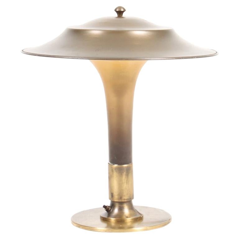 "Torch" Table Lamp in Brass and Glass by Fog & Mørup 1930s, Art Deco