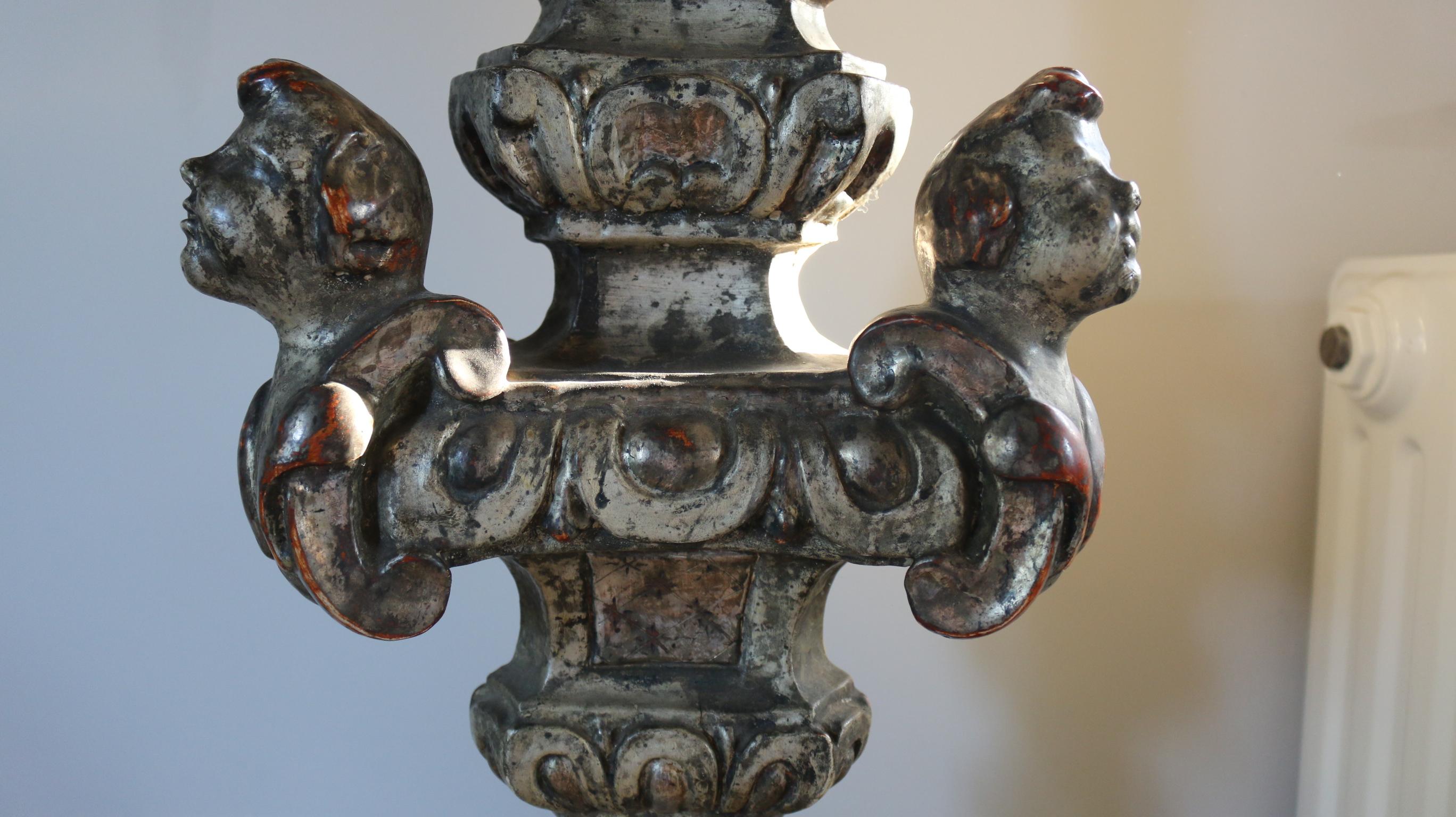 Torchere, 17th Century, Italian, Silvered, Floor-Standing 1
