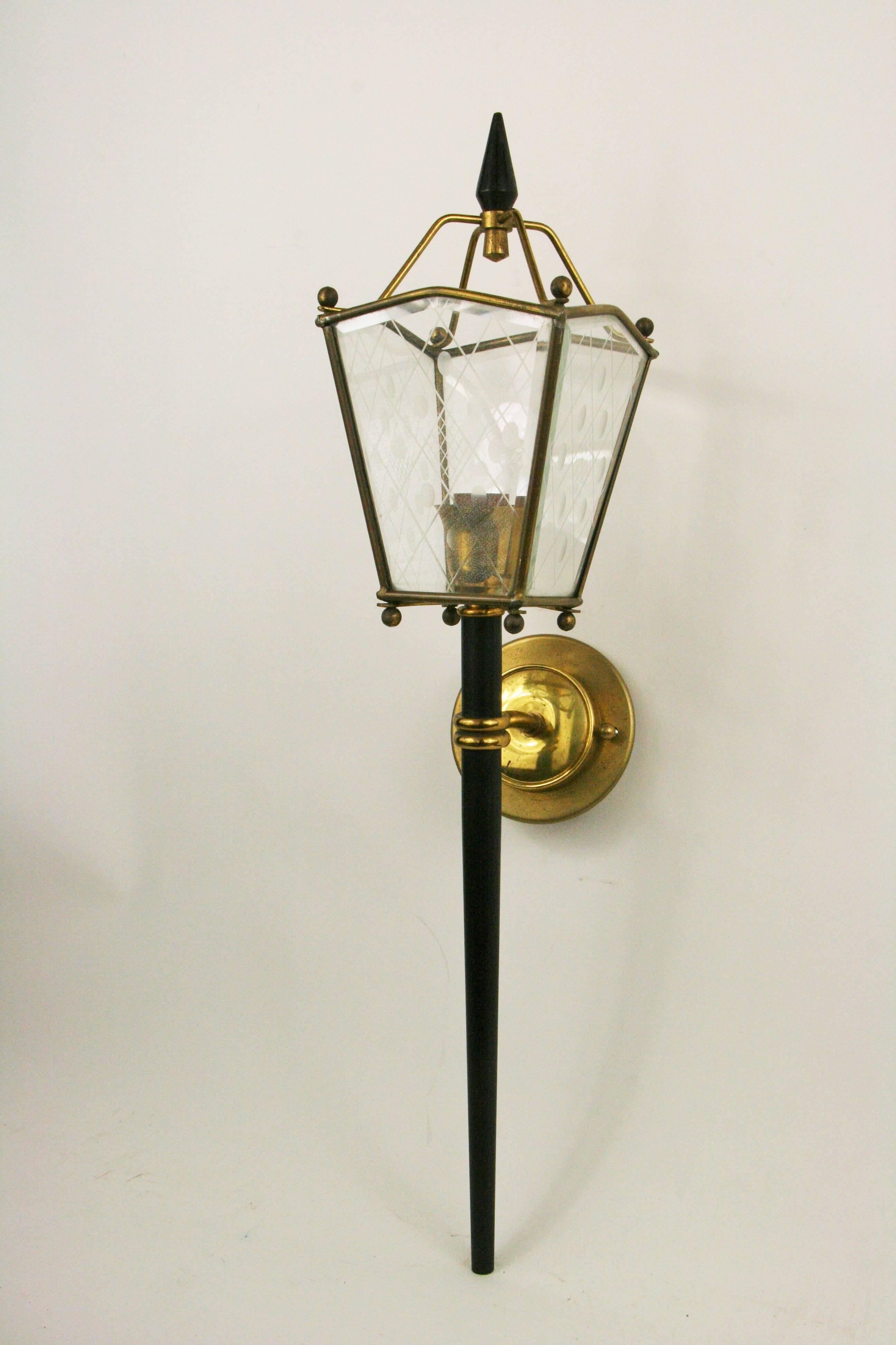 Torchère French Single Sconce In Good Condition In Douglas Manor, NY