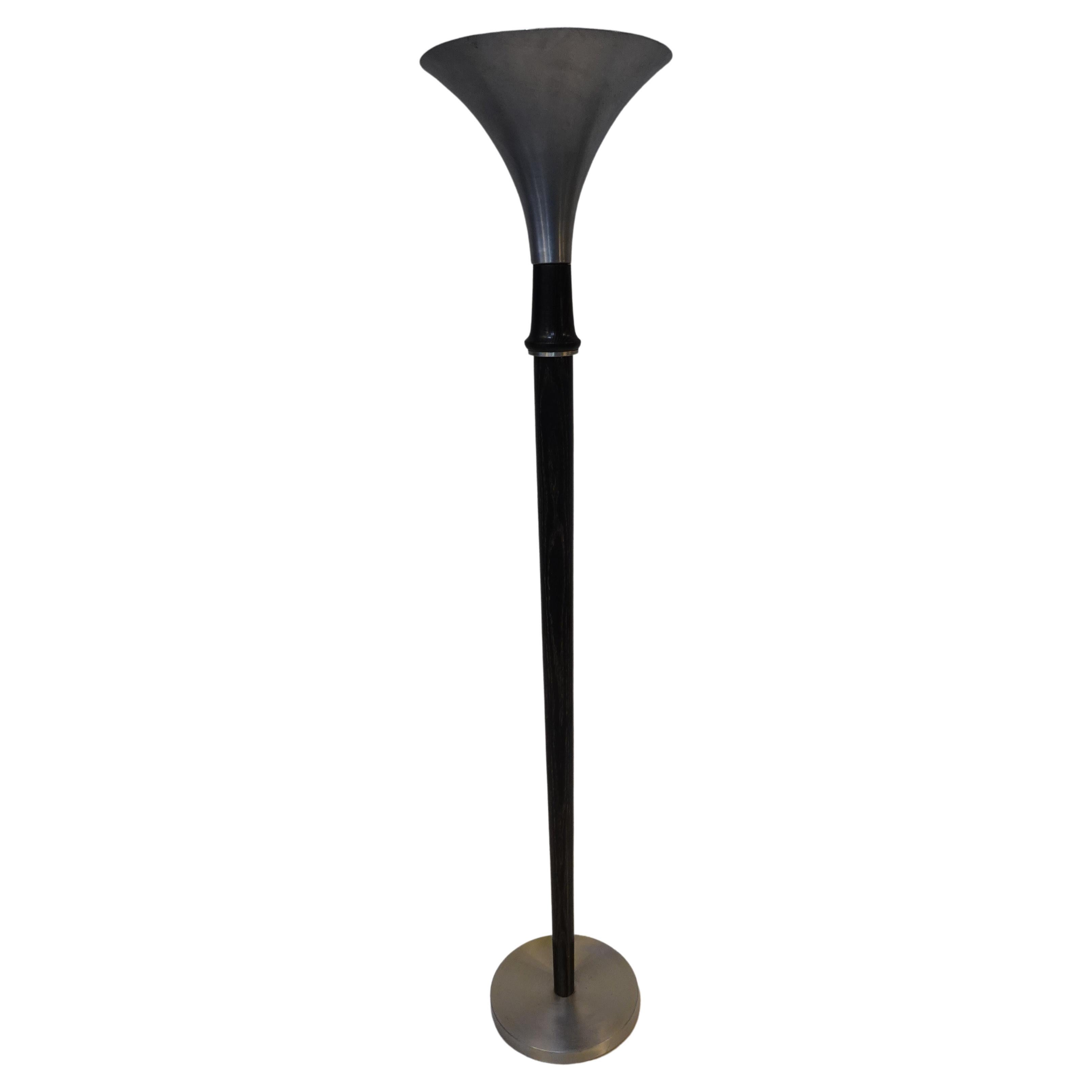 Torchiere Floor Lamp in the Manner of Russel Wright