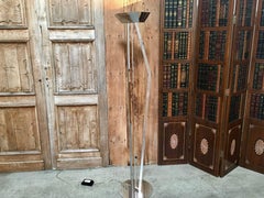 Torchiere of Chrome and Lucite by Frederick Raymond