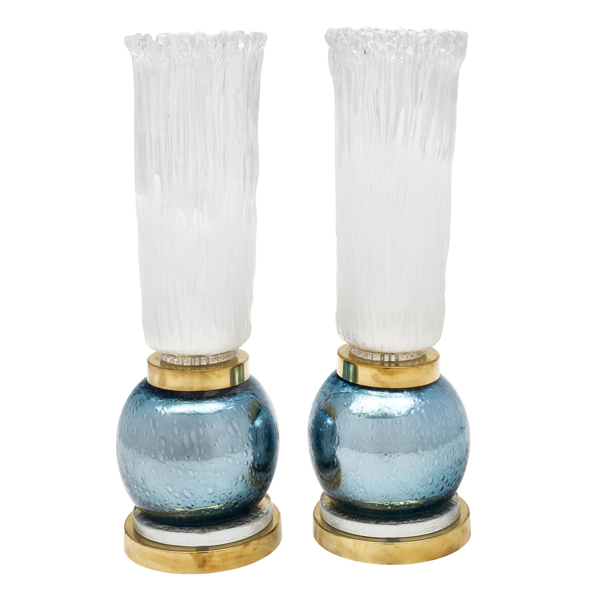 “Torchieres” Murano Glass Lamps