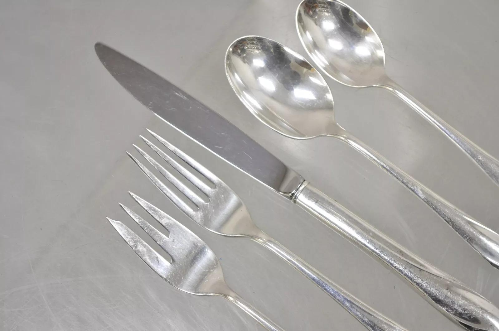 Art Deco Torchlight by International Sterling Silver Flatware Set Service for 8 - 40 Pcs For Sale