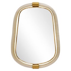 Torchon Oval Mirror by Ongaro e Fuga, Murano