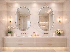 "Oval Torchon" Murano Glass Mirror in Contemporary Style