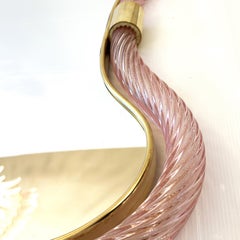 Torchon Pink and Gold Glass Mirror