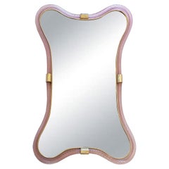Torchon Pink and Gold Glass Mirror