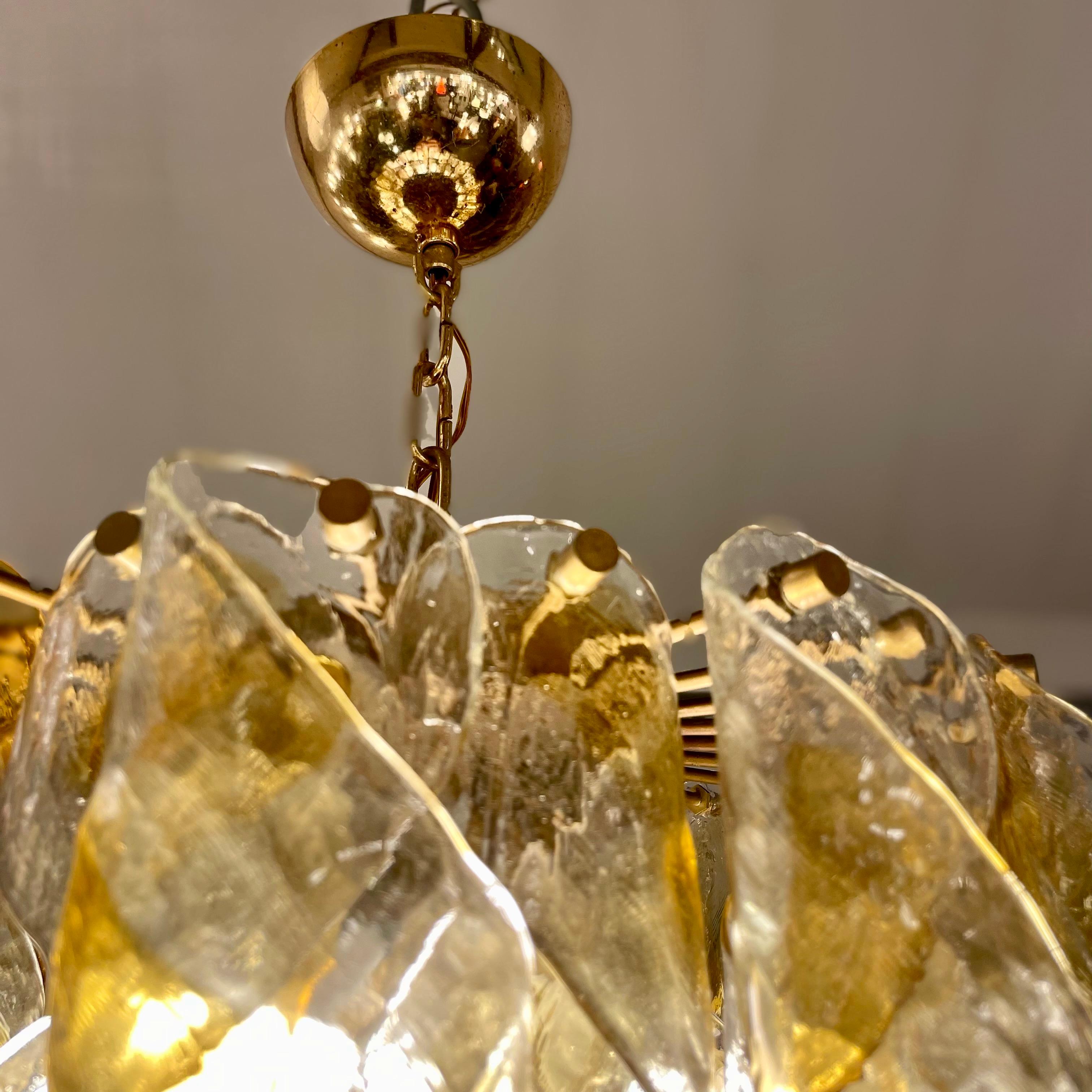 Torciglioni, Lampada a sospensione di Mazzega, anni '70 in vendita 5