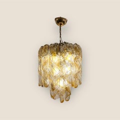 Torciglioni Murano Chandelier by Mazzega, 1970s