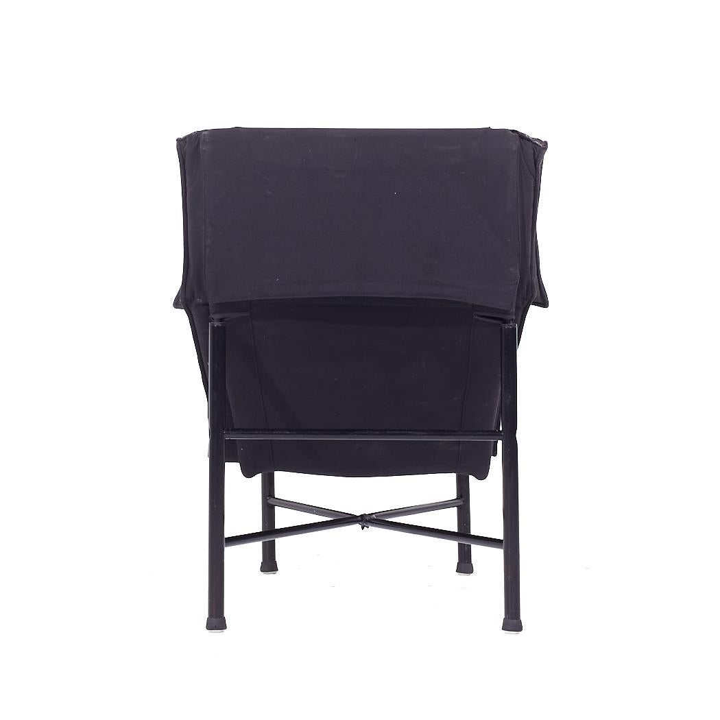 Tord Bjorklund for Ikea Mid Century Black Leather Chaise In Good Condition For Sale In Countryside, IL