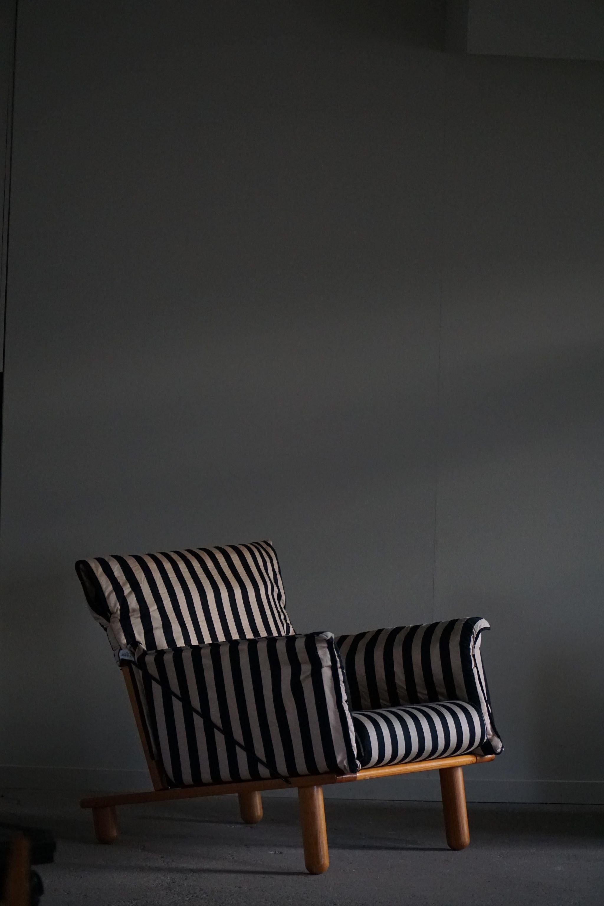20th Century Tord Björklund, Lounge Chair in Fabric & Pine, Model 