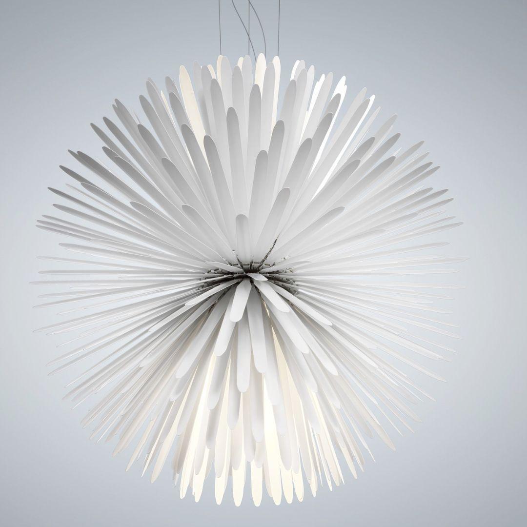 Powder-Coated Tord Boontje 'Sun-Light of Love’ Metal Suspension Lamp in White for Foscarini For Sale