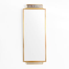 Tore Eldh Swedish Grace, Art Deco, Brass and Pewter Mirror, 1920's