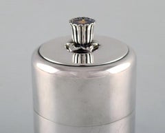 Tore Eldh, Swedish Silversmith, Lidded Silver Container, Dated 1956
