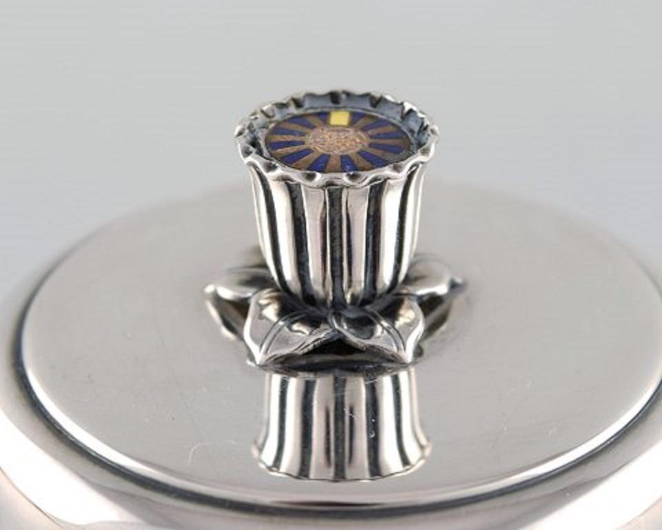 Tore Eldh, Swedish Silversmith, Lidded Silver Container, Dated 1956 In Good Condition In Copenhagen, DK