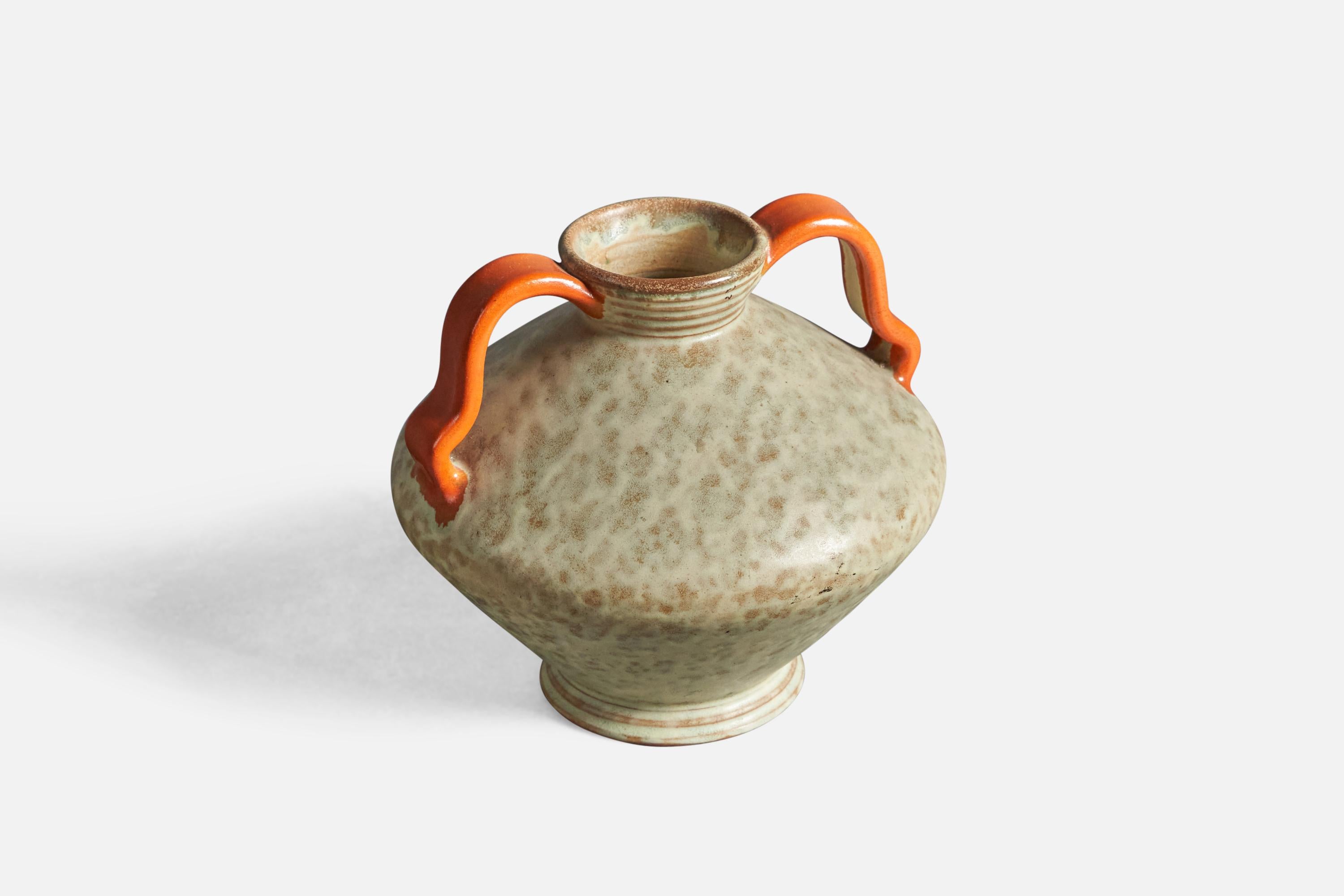 Scandinave moderne Töreboda Keramik, Vase, Faïence, Suède, années 1930 en vente