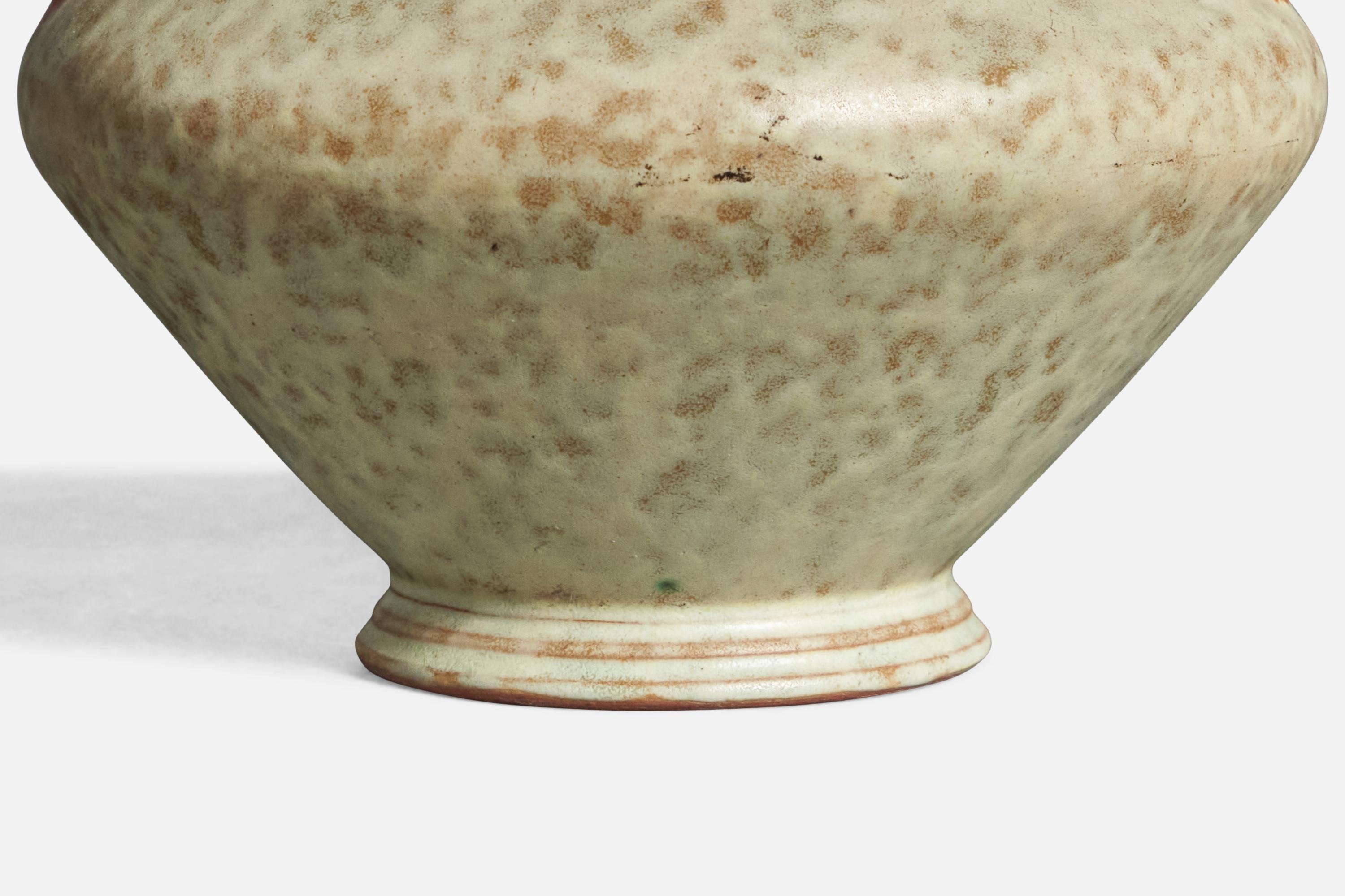 Swedish Töreboda Keramik, Vase, Earthenware, Sweden, 1930s For Sale