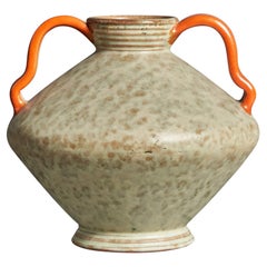 Töreboda Keramik, Vase, Earthenware, Sweden, 1930s