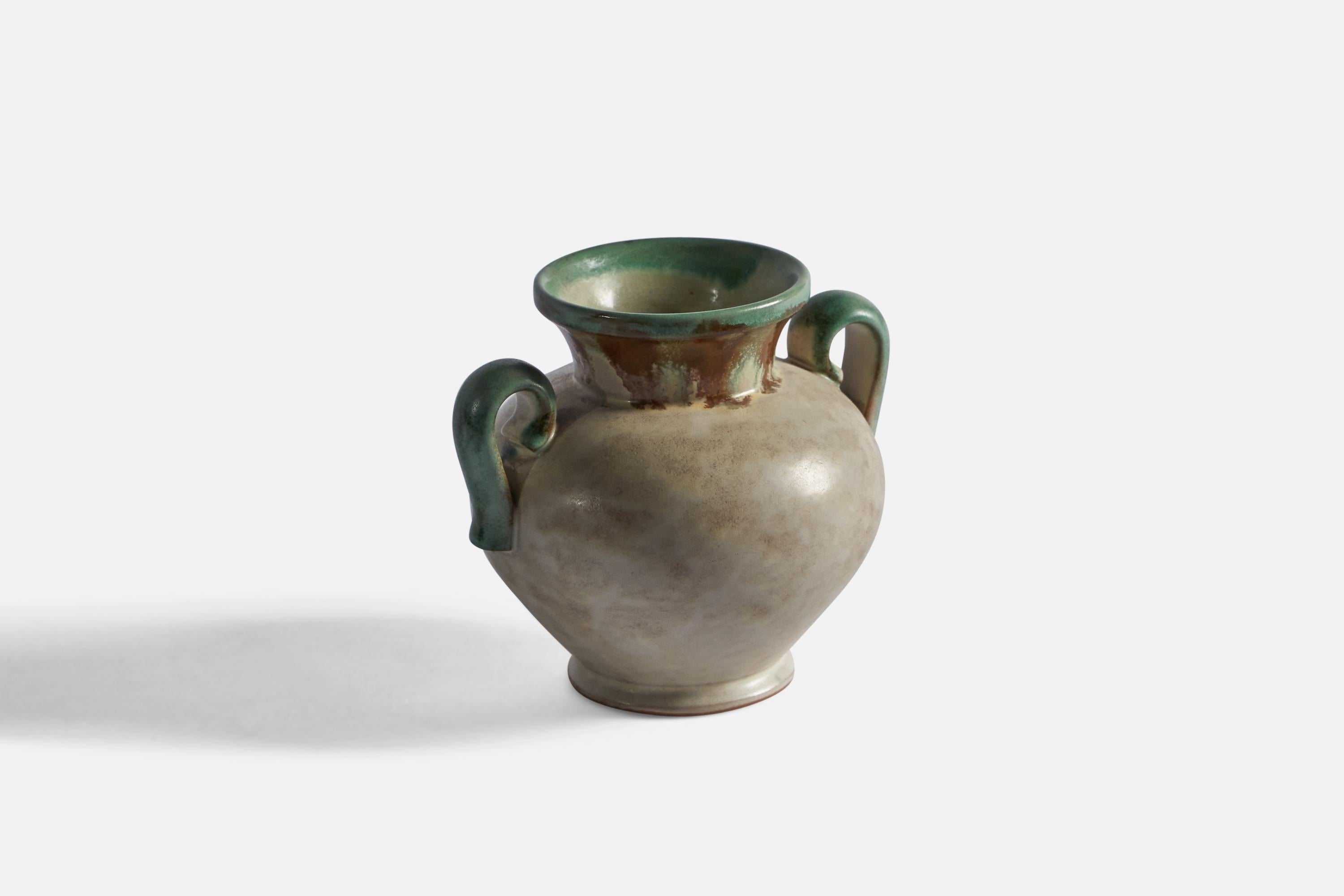 Scandinave moderne Töreboda Keramik, Vase, Faïence, Suède, années 1940 en vente