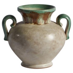 Vintage Töreboda Keramik, Vase, Earthenware, Sweden, 1940s