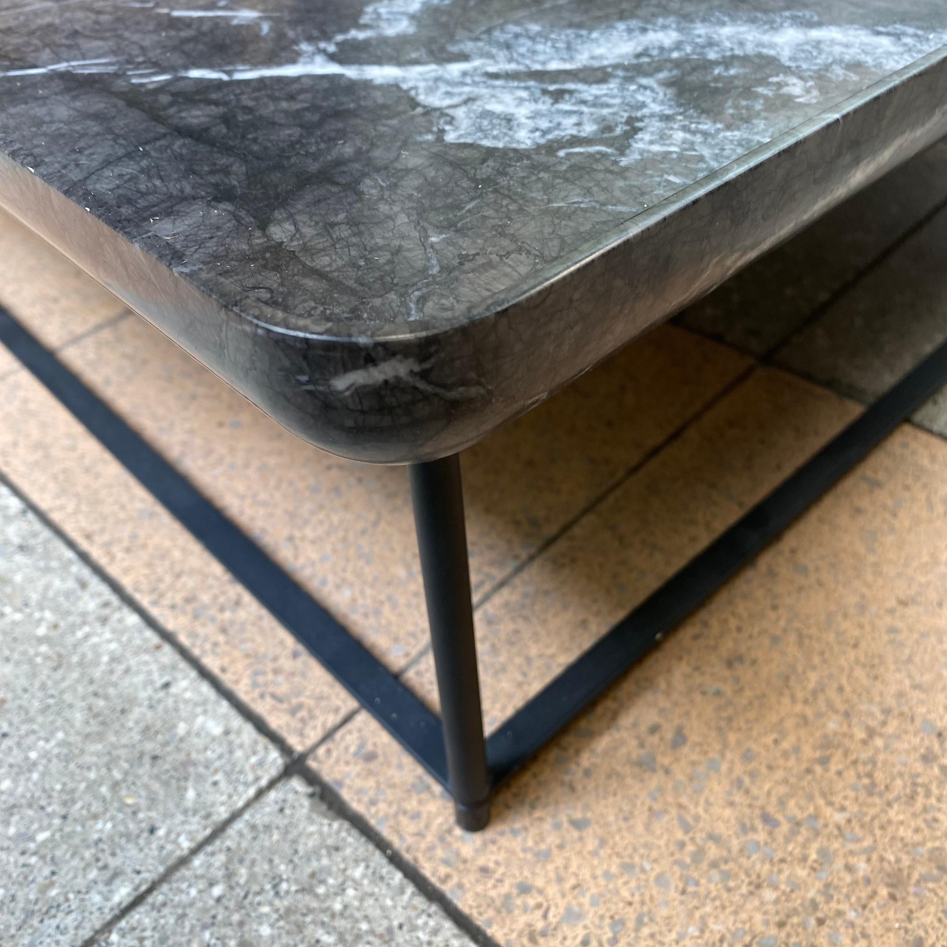 Contemporary Torei Square Table Grey Carnico Marble - Cassina For Sale