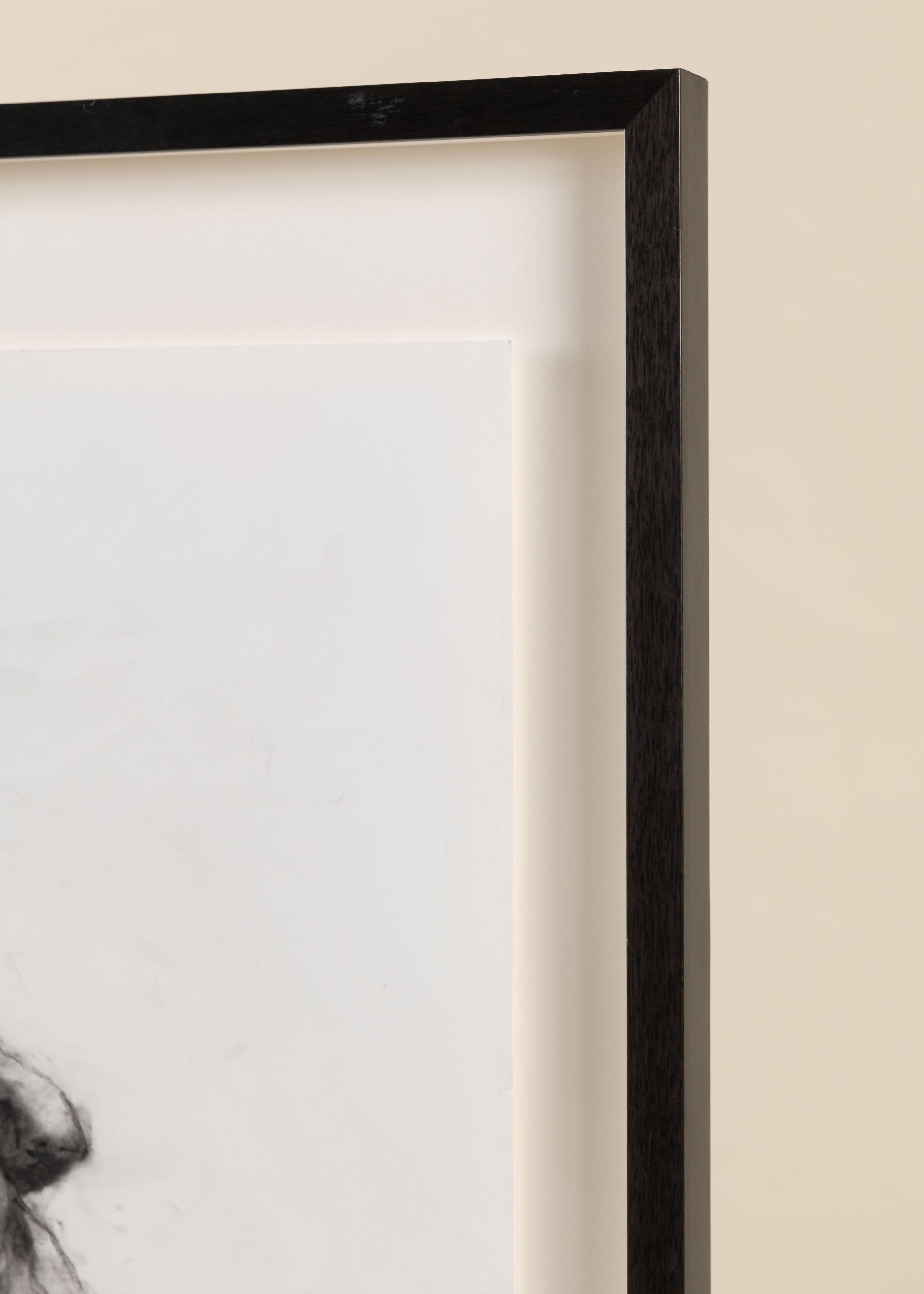 Torero #2, dessin encadré au fusain sur papier, Jeff Dikio , États-Unis, 2007 Bon état - En vente à San Francisco, CA