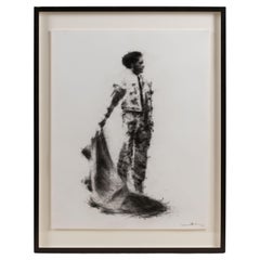 Torero nº 3, Dibujo a carboncillo sobre papel enmarcado, Jeff Dikio, Estados Unidos, 2005