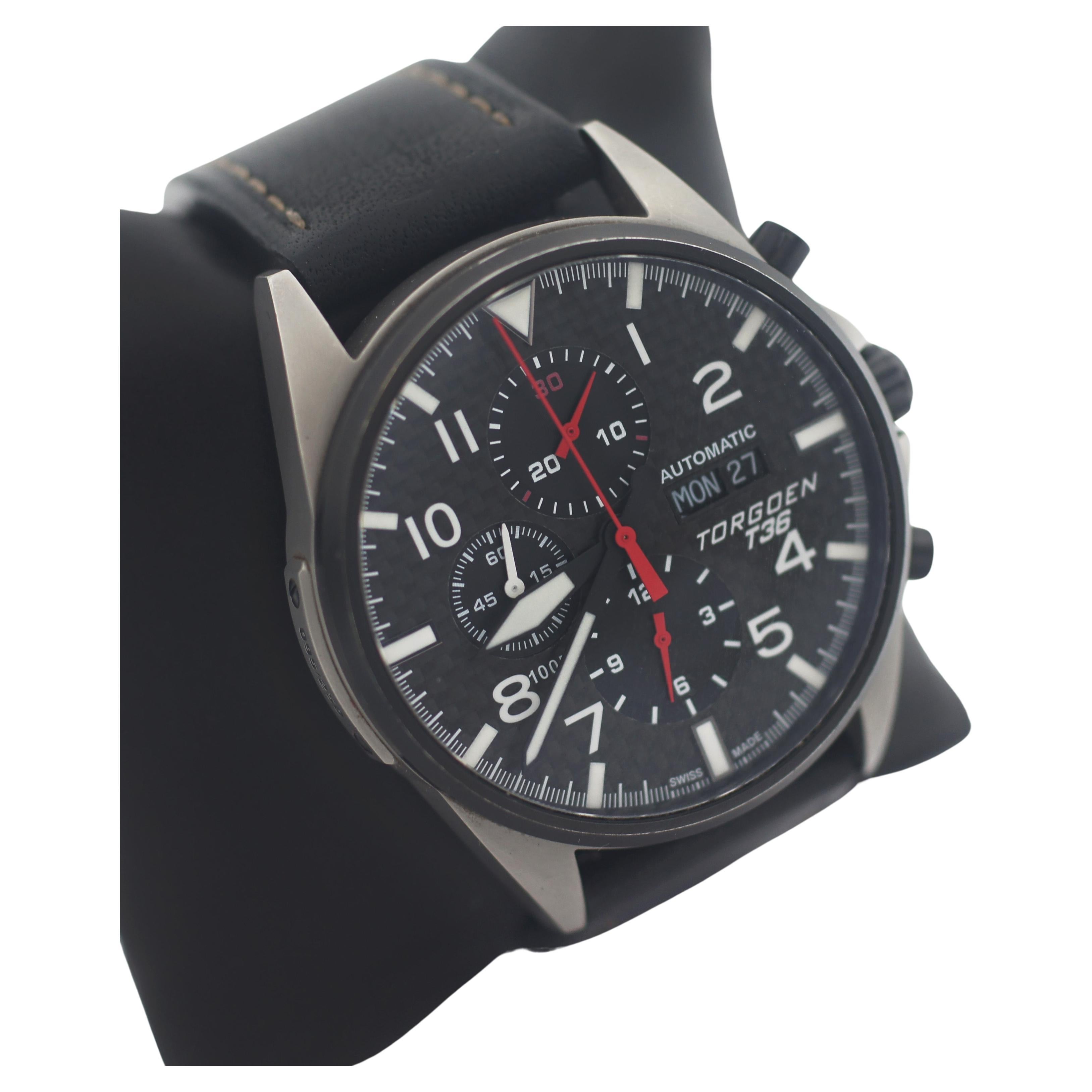 TORGOEN T36 100m Automatic Chronograph Date Watch For Sale