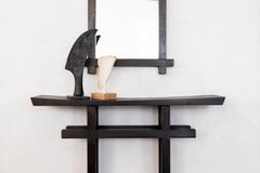 Tori Console in Solid Oak Wood with Mirror by Jean-Baptiste Van Den Heede
