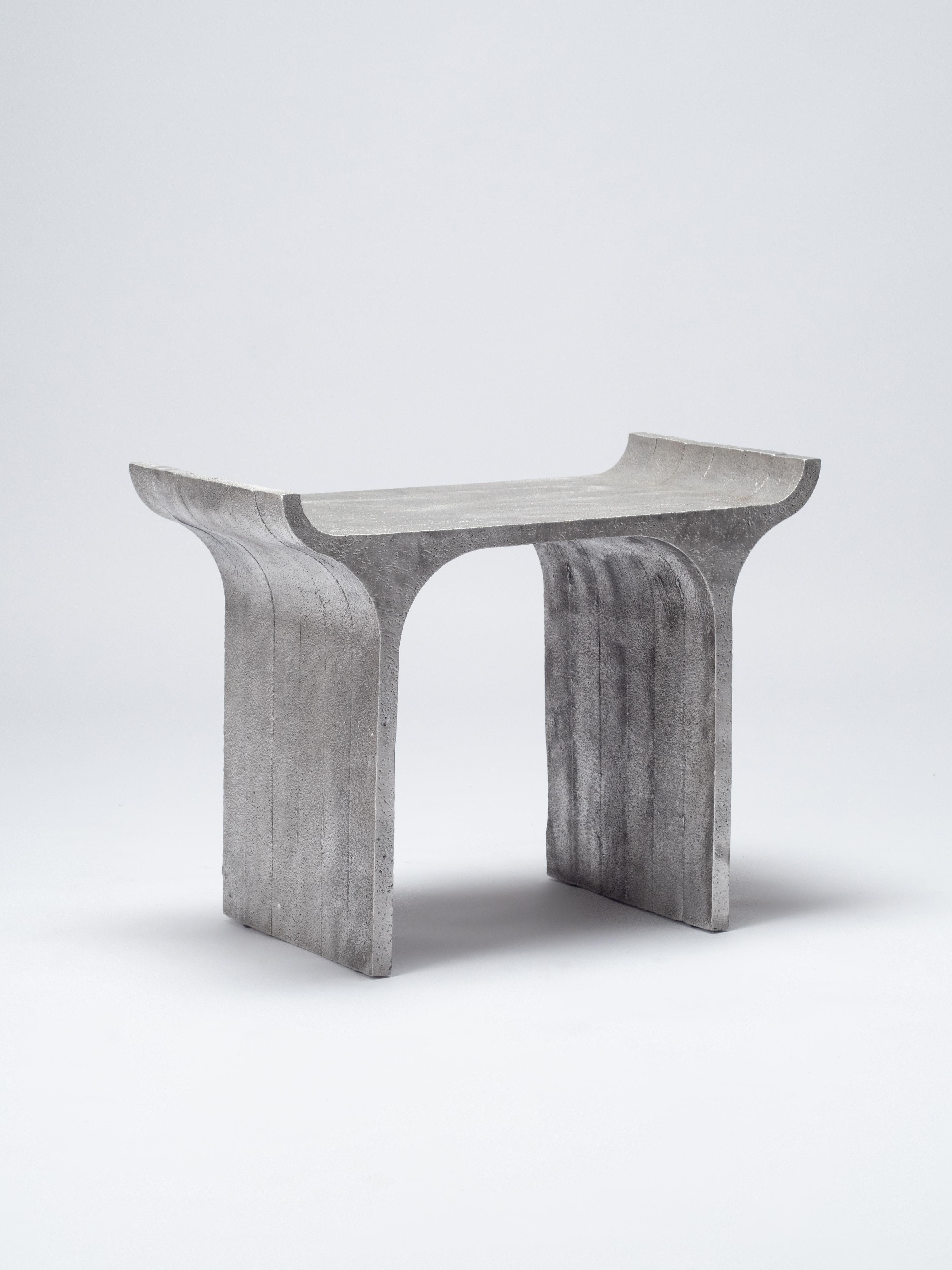 Tori is a stool of variable dimensions inspired by the Japanese arch that marks the boundary between profane and sacred space.

This edition is, on the one hand, our first experience in cast aluminum and on the other hand –we hope– the beginning of