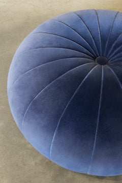 Tori Handcrafted Pouf by Rytsola, Fabric and Oak, Modern Design, Finland
