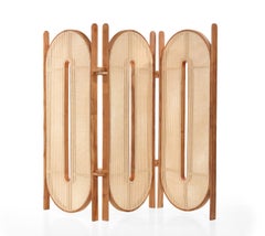 Tori - Handcrafted Screen in Wood and Natural Cane Webbing