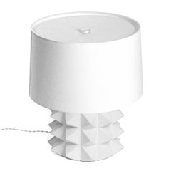 Toria Table Lamp in White Plaster by Brian Chaaban