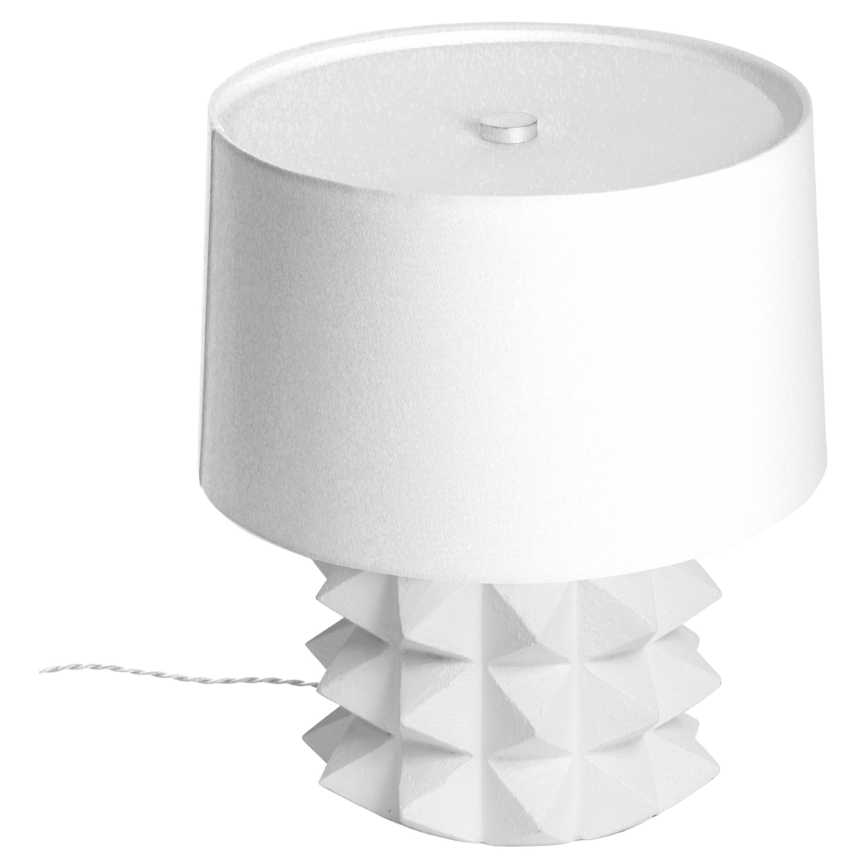 Lámpara de mesa Toria de escayola blanca de Brian Chaaban